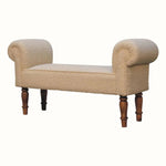 Mineo Boucle Bench - Cream/Natural Bench - Bokel Home