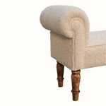 Mineo Boucle Bench - Cream/Natural Bench - Bokel Home