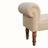 Mineo Boucle Bench - Cream/Natural Bench - Bokel Home
