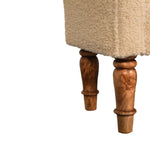 Mineo Boucle Bench - Cream/Natural Bench - Bokel Home