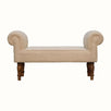 Mineo Boucle Bench - Cream/Natural Bench - Bokel Home