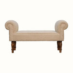 Mineo Boucle Bench - Cream/Natural Bench - Bokel Home