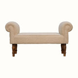 Mineo Boucle Bench - Cream/Natural Bench - Bokel Home