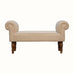 Mineo Boucle Bench - Cream/Natural Bench - Bokel Home