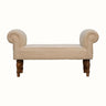 Mineo Boucle Bench - Cream/Natural Bench - Bokel Home