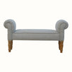 Mineo Tweed Bench - Grey/Natural Bench - Bokel Home