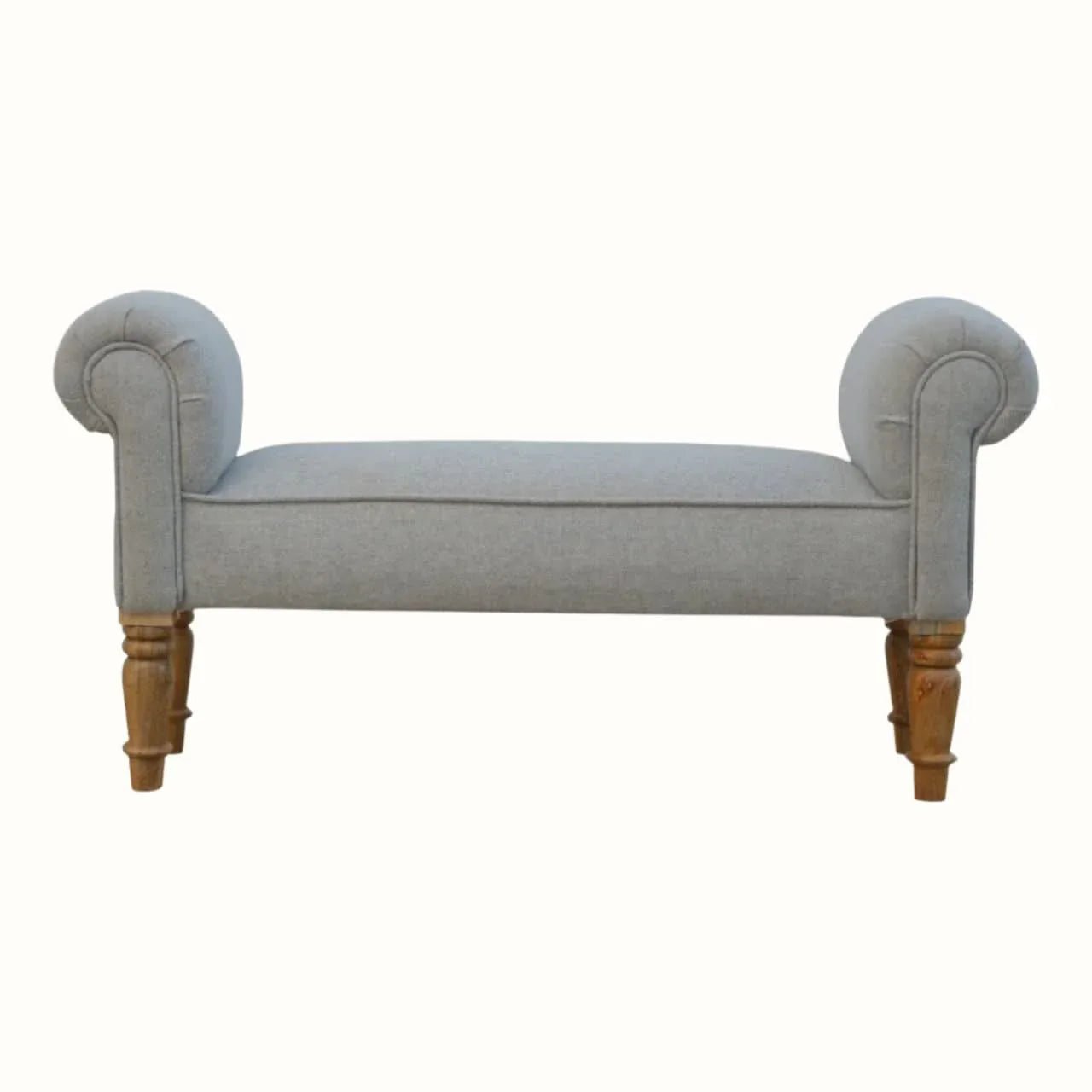 Mineo Tweed Bench - Grey/Natural Bench - Bokel Home