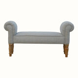 Mineo Tweed Bench - Grey/Natural Bench - Bokel Home