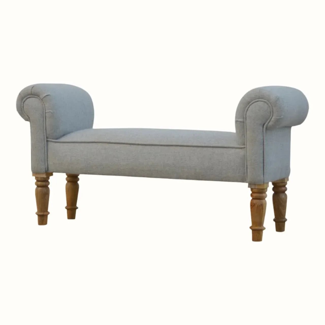 Mineo Tweed Bench - Grey/Natural Bench - Bokel Home