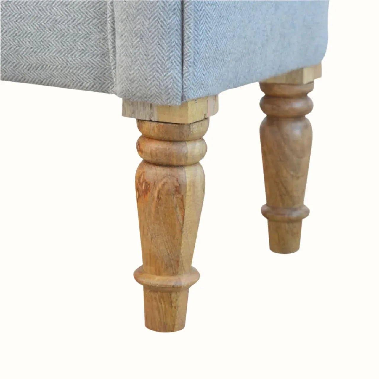 Mineo Tweed Bench - Grey/Natural Bench - Bokel Home