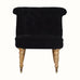Mineo Velvet Accent Chair - Black/Natural Accent Chairs - Bokel Home
