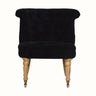 Mineo Velvet Accent Chair - Black/Natural Accent Chairs - Bokel Home