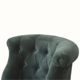 Mineo Velvet Accent Chair - Emerald Green/Natural Accent Chairs - Bokel Home