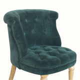 Mineo Velvet Accent Chair - Emerald Green/Natural Accent Chairs - Bokel Home