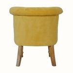 Mineo Velvet Accent Chair - Mustard/Natural Accent Chairs - Bokel Home