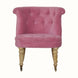 Mineo Velvet Accent Chair - Pink/Natural Accent Chairs - Bokel Home