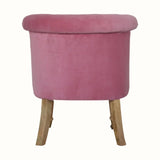 Mineo Velvet Accent Chair - Pink/Natural Accent Chairs - Bokel Home