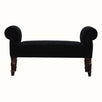 Mineo Velvet Bench - Black/Walnut Bench - Bokel Home