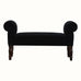 Mineo Velvet Bench - Black/Walnut Bench - Bokel Home