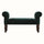 Mineo Velvet Bench - Forest Green/Walnut Bench - Bokel Home