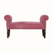 Mineo Velvet Bench - Rose Pink/Walnut Bench - Bokel Home