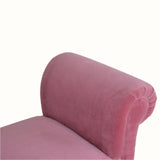 Mineo Velvet Bench - Rose Pink/Walnut Bench - Bokel Home