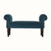 Mineo Velvet Bench - Teal/Walnut Bench - Bokel Home