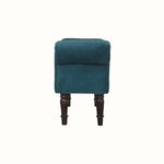 Mineo Velvet Bench - Teal/Walnut Bench - Bokel Home