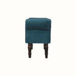 Mineo Velvet Bench - Teal/Walnut Bench - Bokel Home
