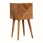 Babej 2 Drawer Bedside Table, Small - Natural
