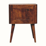 Mintz 2 Drawer Bedside Table, Small - Chestnut Bedside Tables - Bokel Home