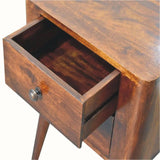 Mintz 2 Drawer Bedside Table, Small - Chestnut Bedside Tables - Bokel Home