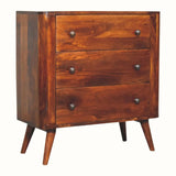 Mintz Chest of 3 Drawers - Chestnut Chest of Drawers - Bokel Home
