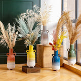 Mojave Blue Glaze Large Vase Vases - Bokel Home