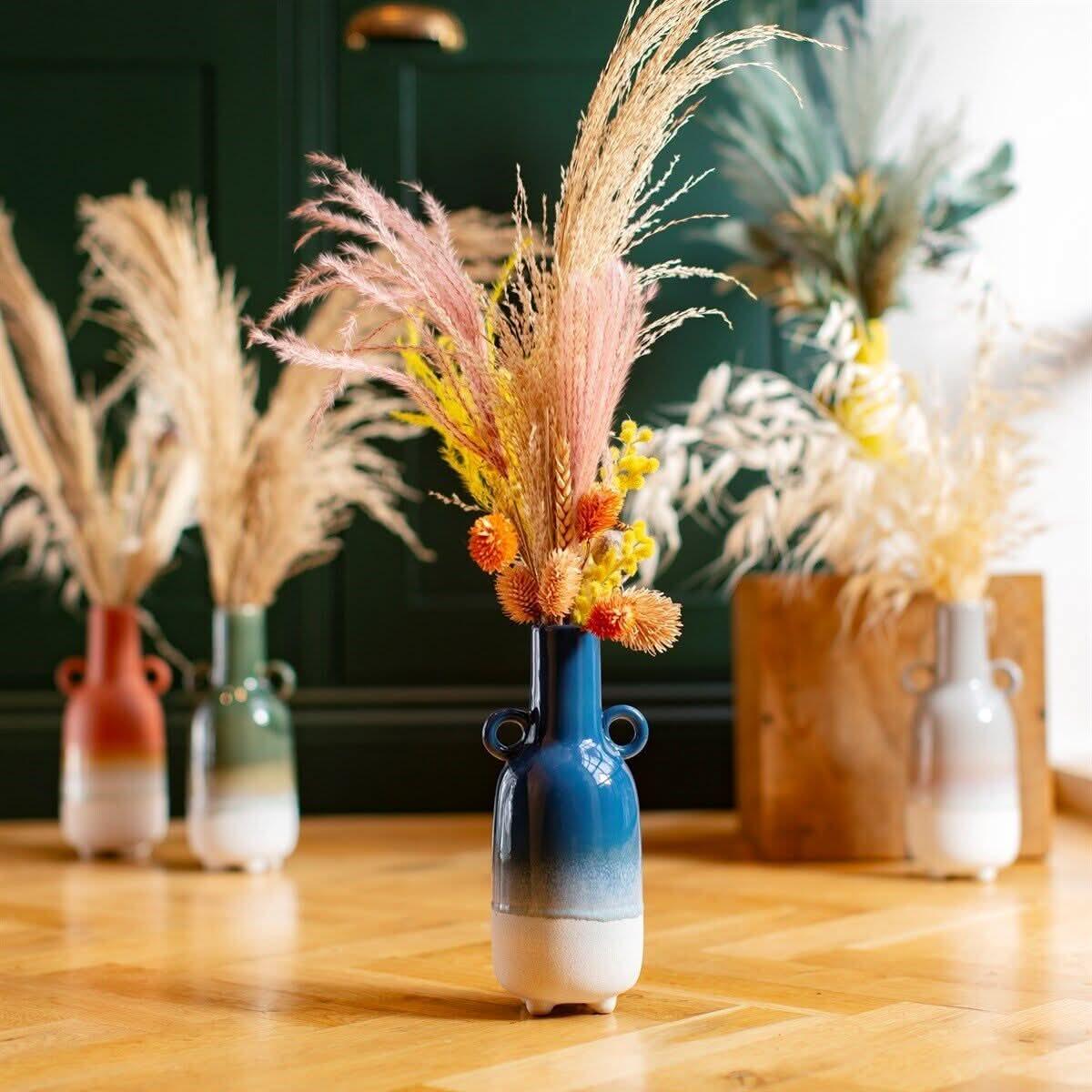 Mojave Blue Glaze Large Vase Vases - Bokel Home