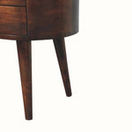Molina Bedside Table 2 Drawers, Medium - California Walnut Bedside Tables - Bokel Home