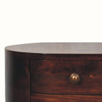 Molina Bedside Table 2 Drawers, Medium - California Walnut Bedside Tables - Bokel Home