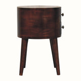 Molina Bedside Table 2 Drawers, Medium - California Walnut Bedside Tables - Bokel Home