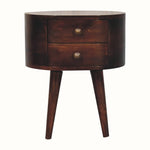 Molina Bedside Table 2 Drawers, Medium - California Walnut Bedside Tables - Bokel Home