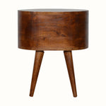 Molina Bedside Table 2 Drawers, Medium - Chestnut Bedside Tables - Bokel Home