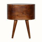 Molina Bedside Table 2 Drawers, Medium - Chestnut Bedside Tables - Bokel Home