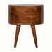 Molina Bedside Table 2 Drawers, Medium - Chestnut Bedside Tables - Bokel Home