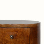 Molina Bedside Table 2 Drawers, Medium - Chestnut Bedside Tables - Bokel Home