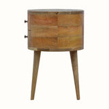 Molina Bedside Table 2 Drawers, Medium - Natural Bedside Tables - Bokel Home