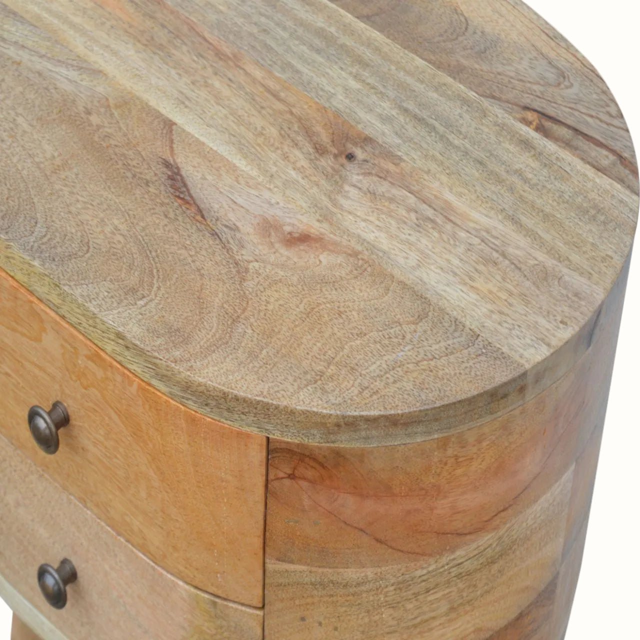Molina Bedside Table 2 Drawers, Medium - Natural Bedside Tables - Bokel Home