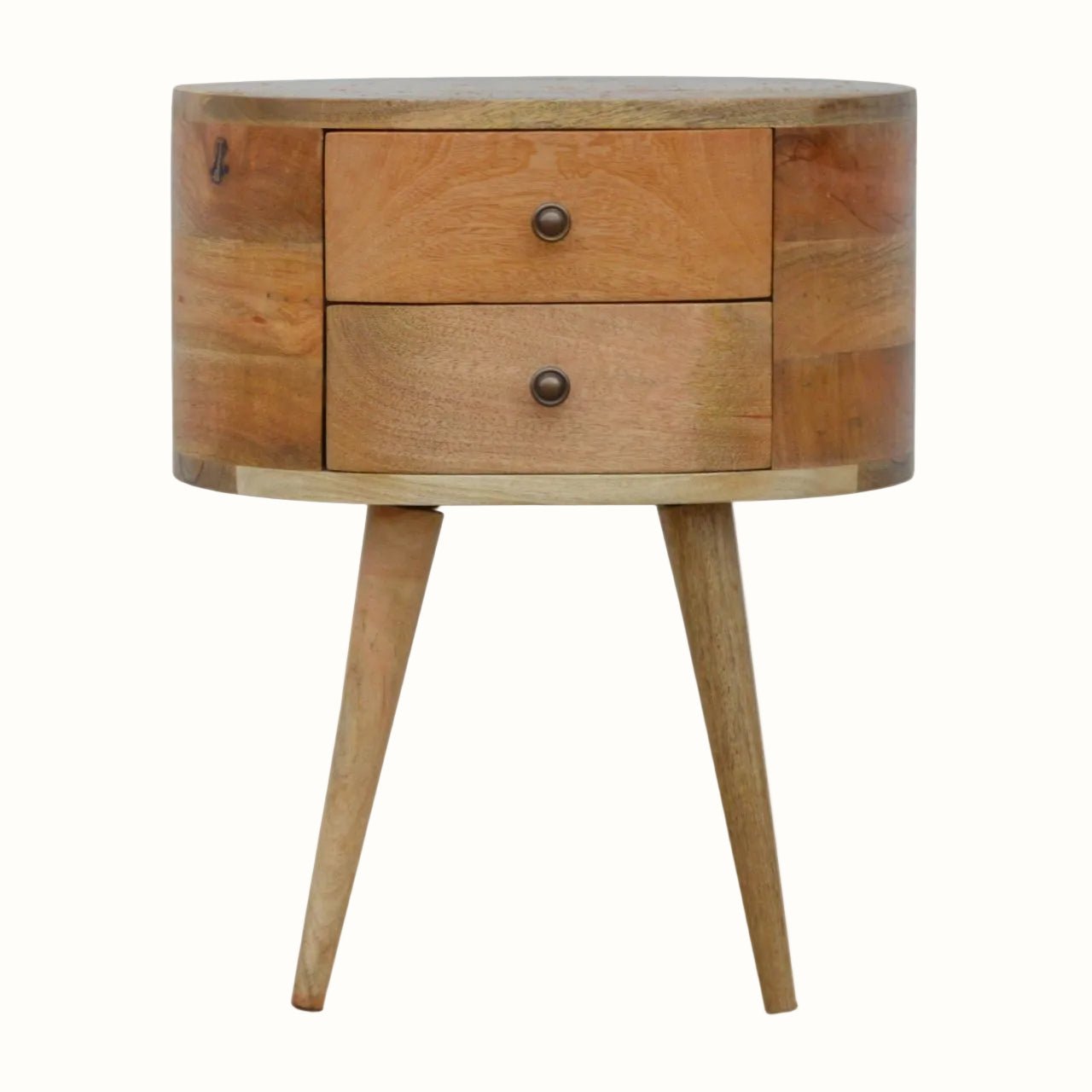 Molina Bedside Table 2 Drawers, Medium - Natural Bedside Tables - Bokel Home
