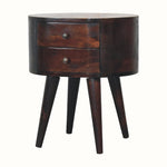 Molina Bedside Table 2 Drawers, Medium - Walnut Bedside Tables - Bokel Home