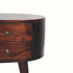 Molina Bedside Table 2 Drawers, Medium - Walnut Bedside Tables - Bokel Home