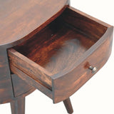 Molina Bedside Table 2 Drawers, Medium - Walnut Bedside Tables - Bokel Home