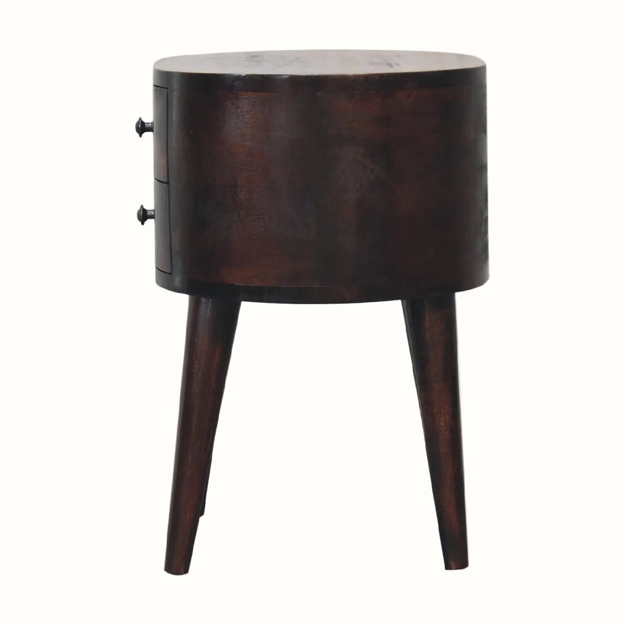 Molina Bedside Table 2 Drawers, Medium - Walnut Bedside Tables - Bokel Home